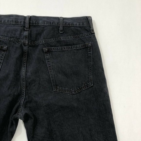 Old Navy Jeans Men's 42 Black Famous Straight Leg Denim Pants Reg Fit Size 42X30 - Picture 11 of 12